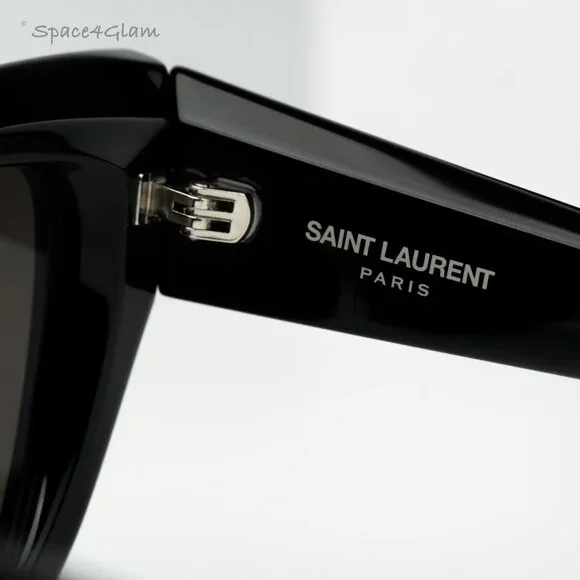 BRAND NEW Saint Laurent SL552 001 Black Black Cat Eye Women Sunglasses